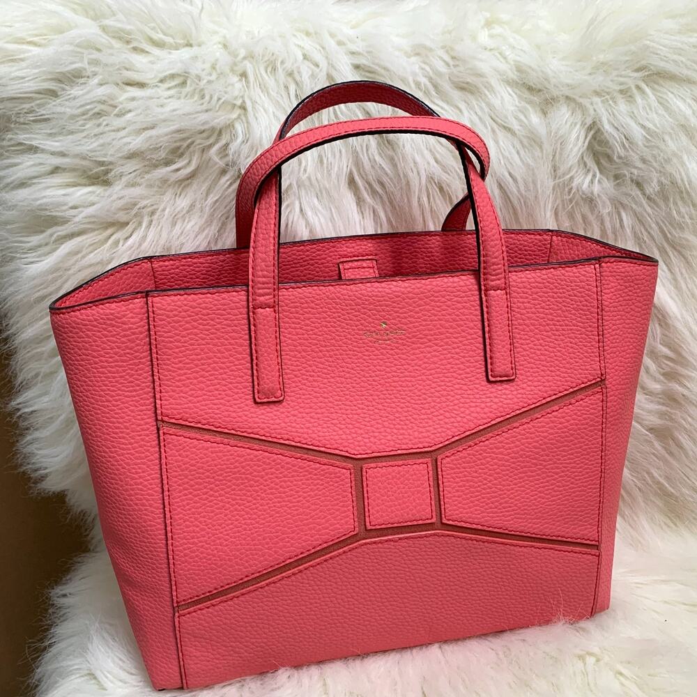 KATE SPADE Bridge Place Flamingo Pink Pebbled Leather FRANCISCA Tote